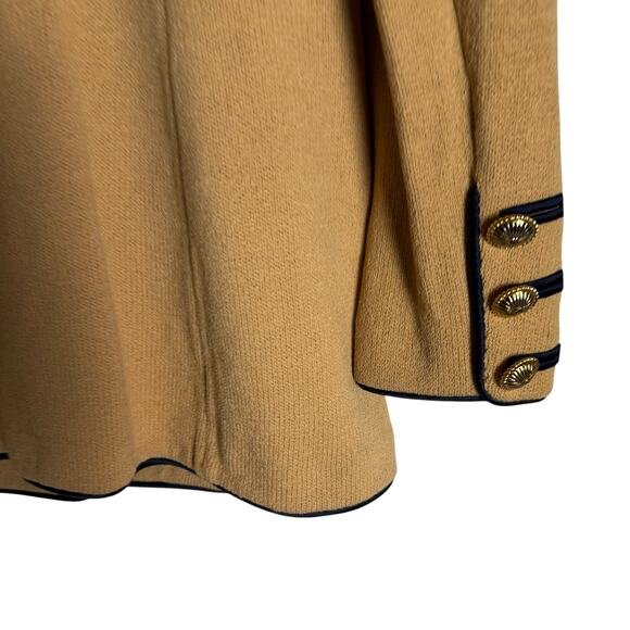 St. John Camel Tan Knit Button Front Office Suit Blazer Jacket Size 6 - Picture 9 of 12